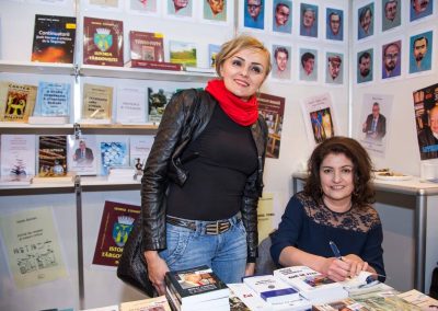 Simona Stan, Journalist with Daniela Cupse Apostoaei, Author of the Blue Embrace poetry book