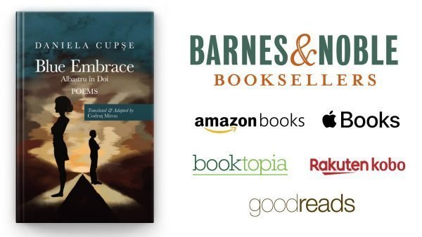 Blue Embrace - Albastru in Doi by Daniela Cupse Apostoaei on Amazon, Barnes and Noble, Apple Books, booktopia, Rakuten kobo, goodreads