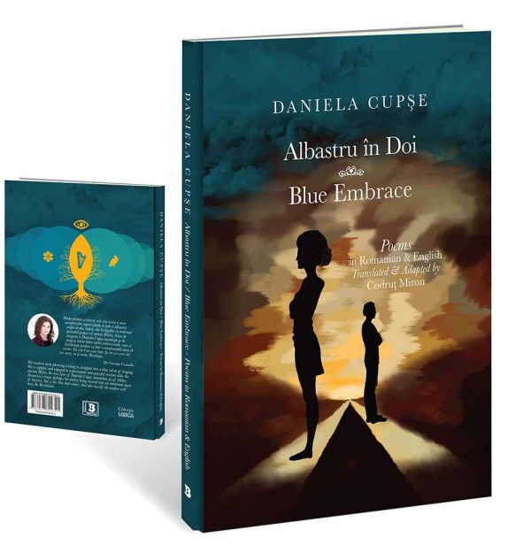 Blue Embrace - Albastru in Doi, front and back covers, book published by Bibliotheca and Tablo publishing houses