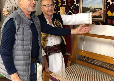 Daryl Toma and Les Lutic at the Romanian Pioneers Museum in Boian, Alberta Canada